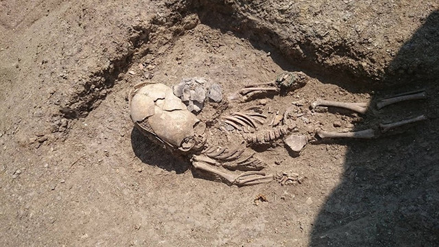 Кыз-Аул захоронение ребенка с деформированным черепом II века н.э.