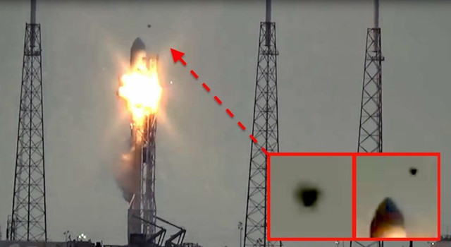 #НЛО рядом со взорвавшейся 1 сентября 2016 года ракетой «Falcon-9»