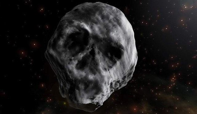 череп, астероид, tb145, земле приближается, гигантский