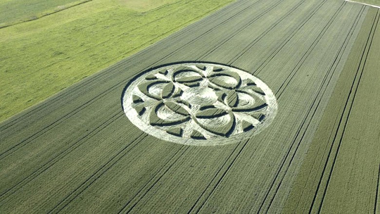 Теперь загадочный рисунок на зерновом поле появился в Швейцарии
