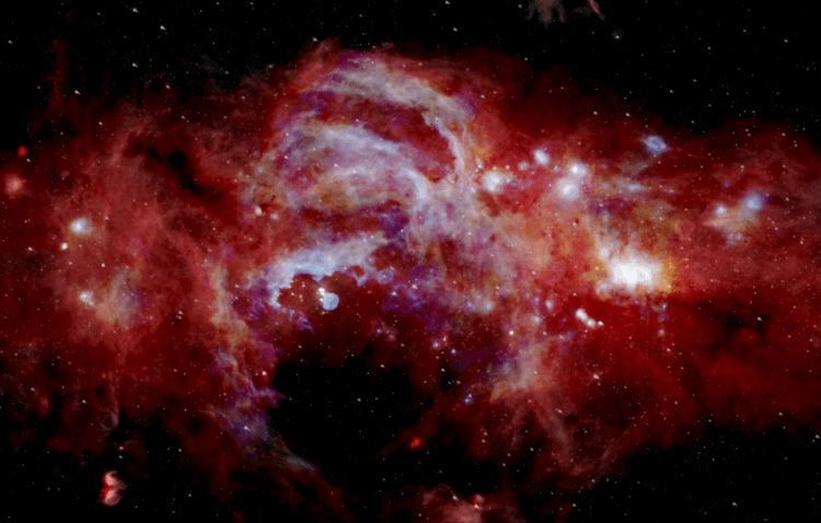 Составное инфракрасное изображение центра Млечного Пути