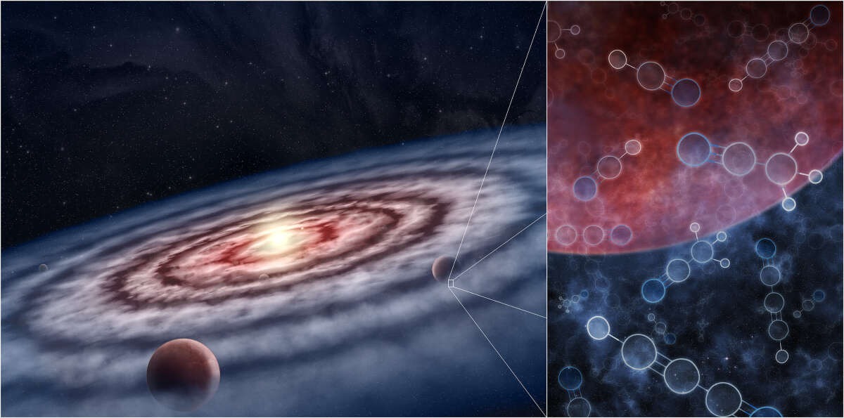 В дисках вокруг звезд обнаружены большие резервуары органических молекул