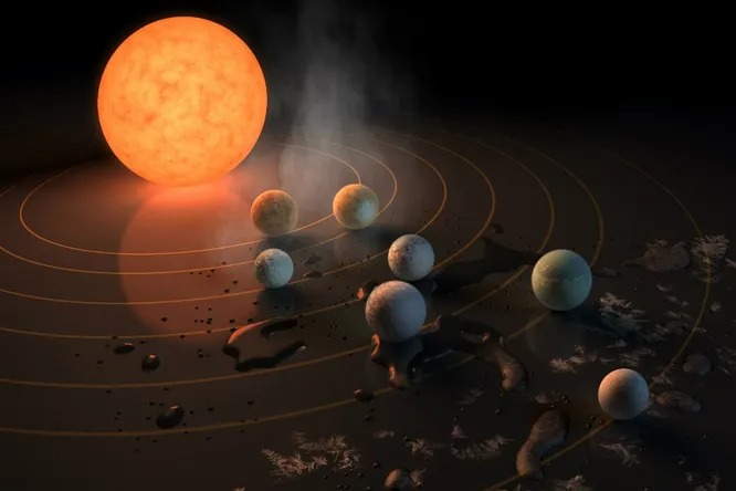 Астрономы показали, почему в системе TRAPPIST-1 планеты лежат точно в одной плоскости