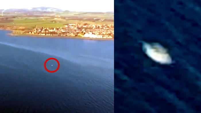 Дрон снял НЛО над океаном в Шотландии