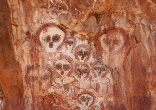 Наскальные рисунки аборигенов Ванджина на реке Барнетт, станция Маунт-