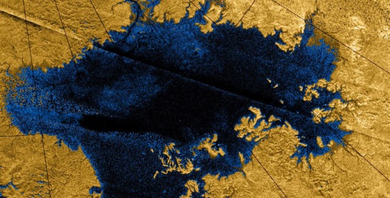 Снимок моря Лигейя, возможного хранилища жизни на Титане