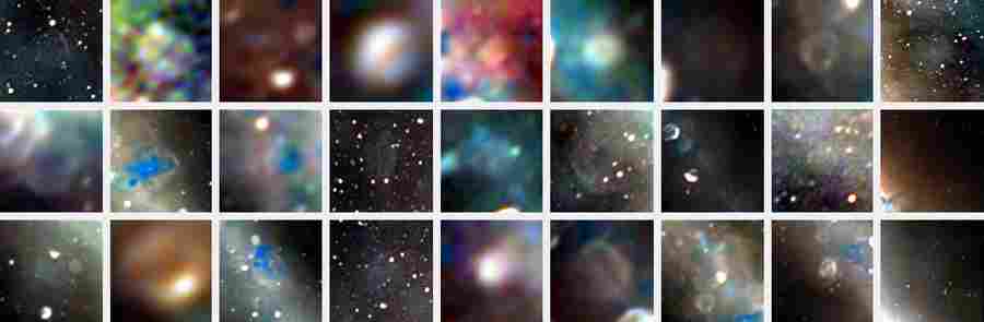27 остатков сверхновых, идентифицированных на снимке центра Млечного П