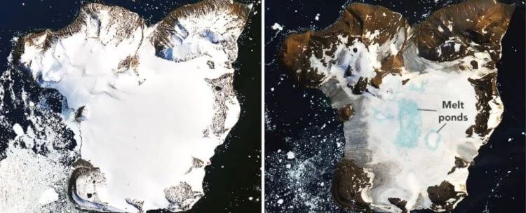 Остров Игл, снятый на спутник Landsat 8
