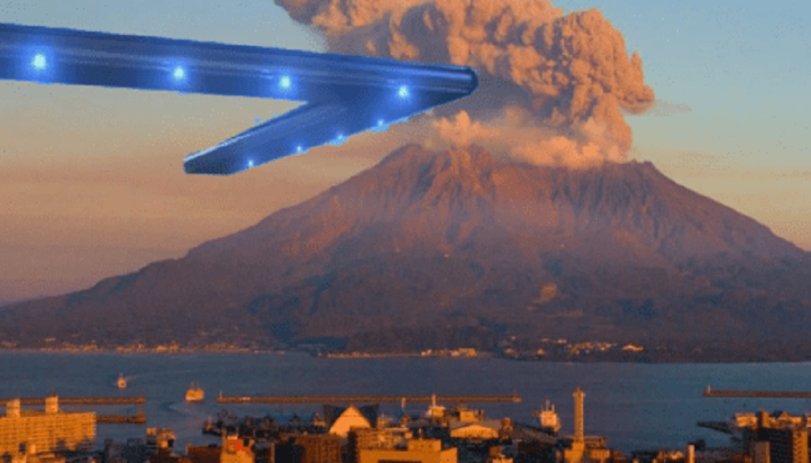 Вулканом Сакурадзима всерьез интересуются НЛО. К чему бы?