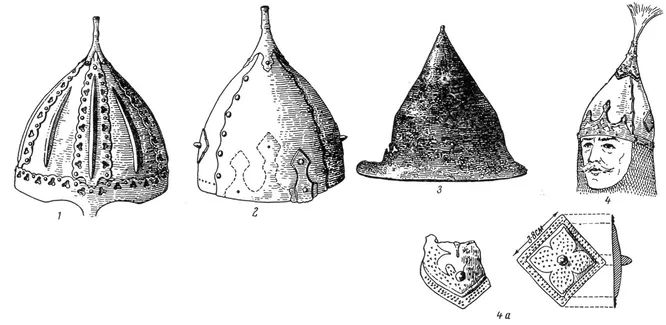 Шлемы, найденные в Гнездовских курганах