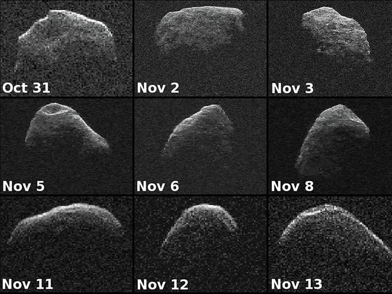 Фотографии Апофиса, полученные телескопами NASA с 31 октября по 13 ноя