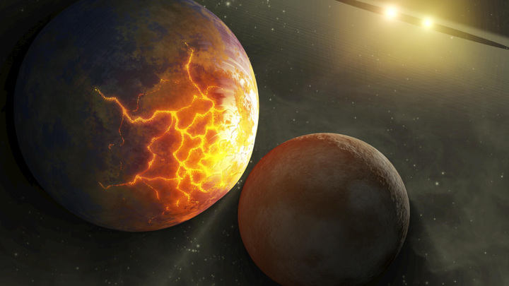 Астрономы впервые увидели, как мощный удар смёл атмосферу с экзопланеты