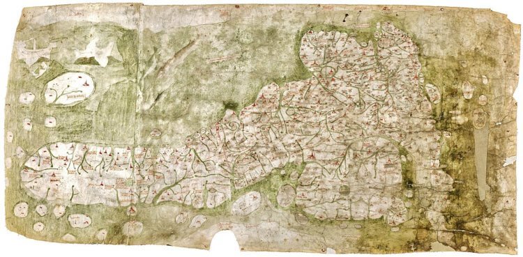 На средневековой карте Британии обнаружили мифические острова, но что это за Земля?