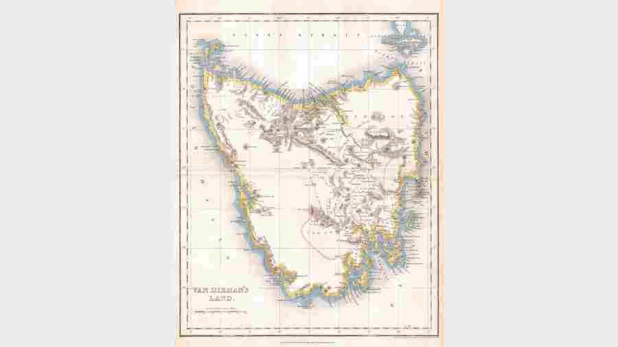 Карта Тасмании, XIX век Gettyimages.ru © Sepia Times/Universal Images