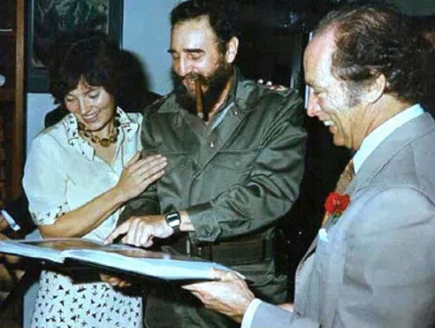 Маргарет Трюдо и Фидель Кастро в Гаване, Куба, за девять месяцев до