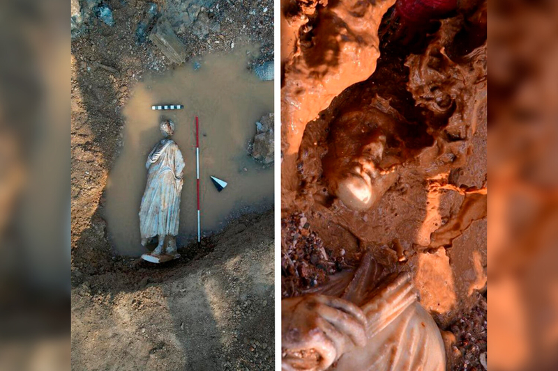 Археологи откопали в Турции головы греческих статуй богов