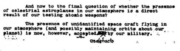 Часть доклада Оппенгеймера и Эйнштейна, написанного в 1947 году.