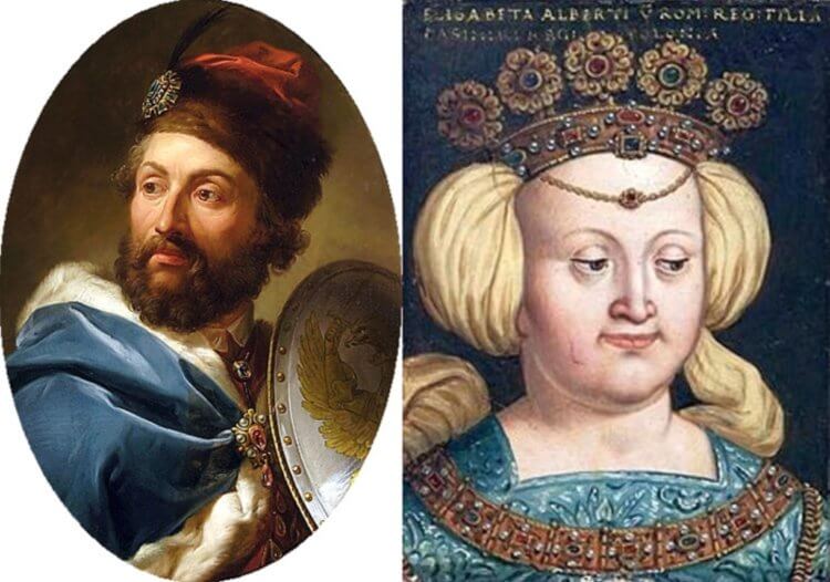 Казимир IV и его жена Елизавета Габсбург