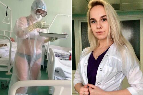 В разгар пандемии эта российская медсестра решила носить только бюстга