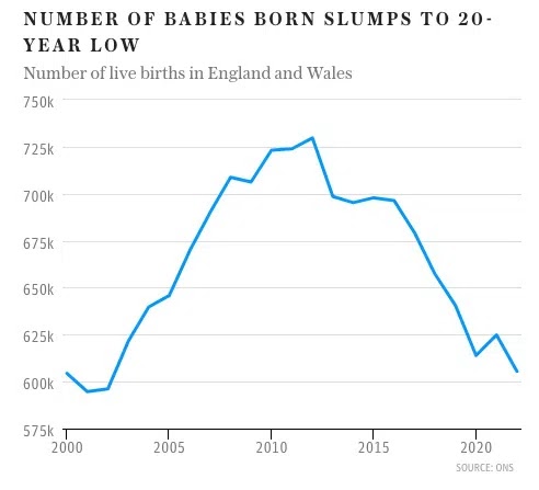 Британские власти заявили, что снижение рождаемости поможет