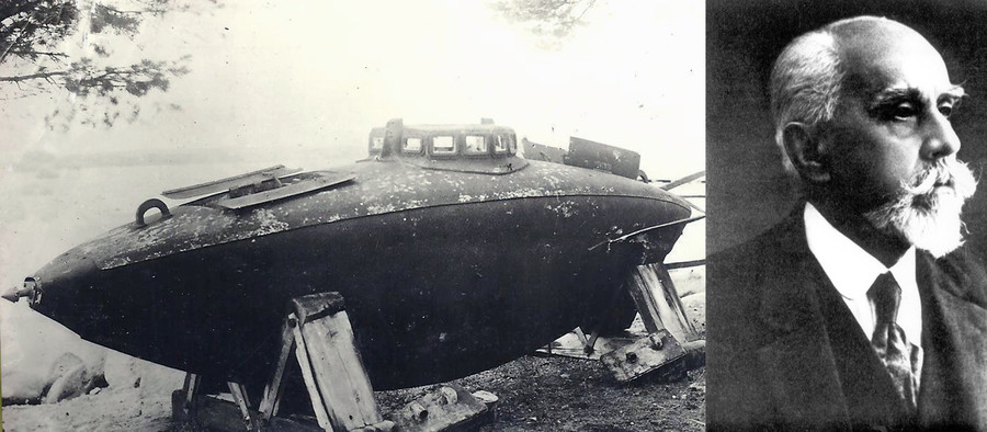 Подводная лодка Джевецкого в Гатчине - история