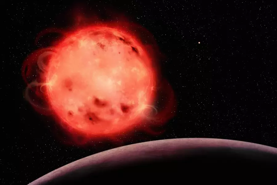Изображение красной карликовой звезды TRAPPIST-1 демонстрирует