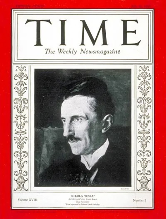 Тесла на обложке журнала Time в 1931 году.