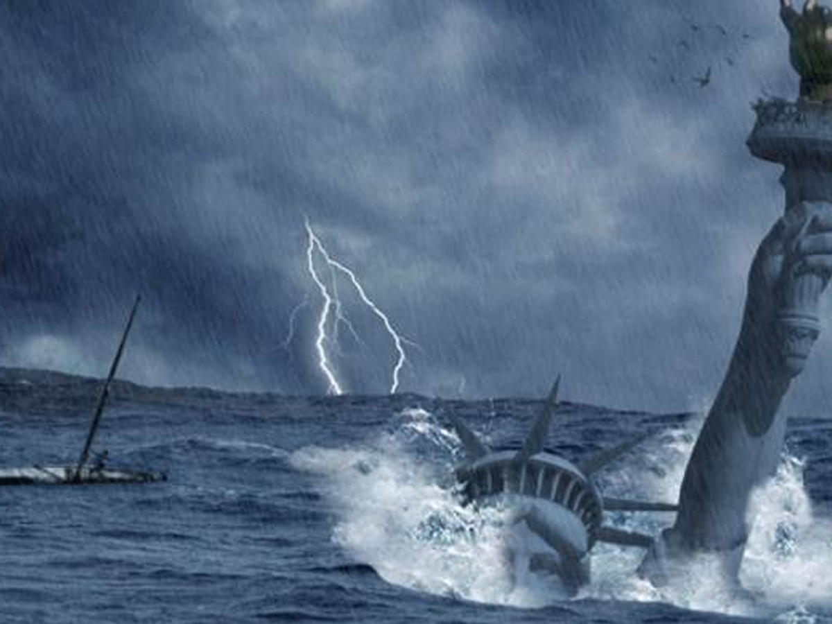 Посейдон конец света. ЦУНАМИ В Нью-Йорке. Статуя свободы под водой. Статую свободы затопило. Америка тонет.