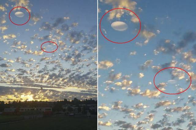 Два крупных овальных НЛО зафиксировали в небе над Канадой