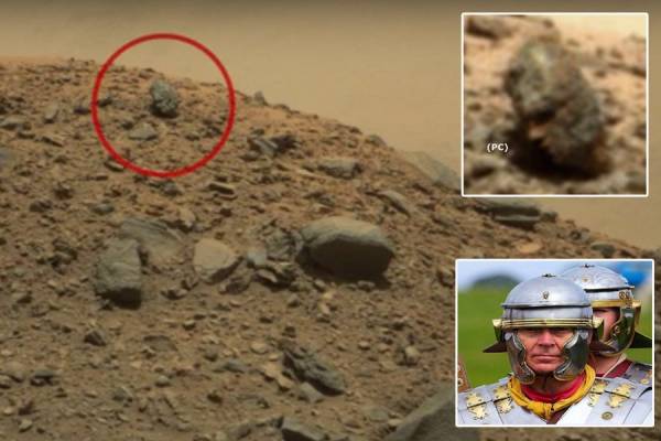 На фотографиях с Марса обнаружена голова статуи римского воина