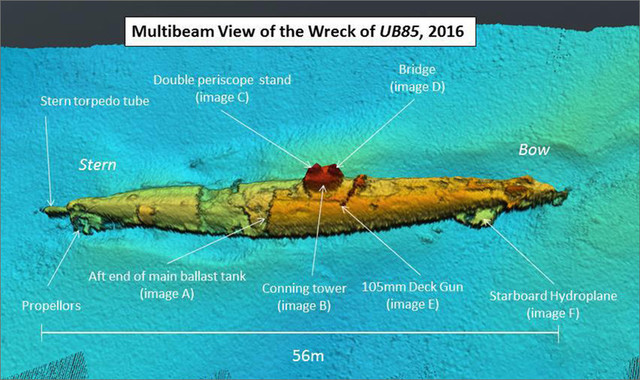 Морское чудище затопило в Шотландии подводную лодку UB-85