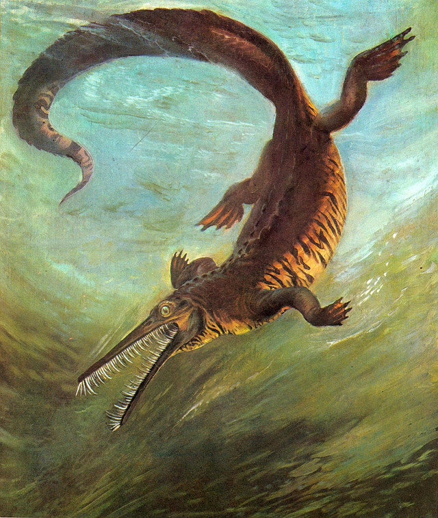 По описаниям существо походило на давно вымершего мезозавра.