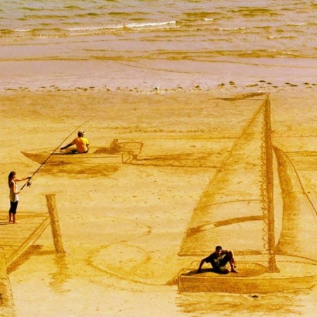 3D картины на песке